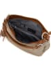 Anna Morellini Leren schoudertas "Garga" beige - (B)36 x (H)26 x (D)10 cm