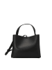 Marc O´Polo Leder-Umhängetasche "Mod Pany" in Schwarz - (B)23 x (H)17 x (T)7 cm
