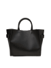 Marc O´Polo Leder-Shopper "Clara" in Schwarz - (B)31 x (H)26 x (T)16 cm