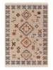 Rugs Essentials Kurzflor-Teppich ''ReFold'' in Beige/ Hellblau/ Orange