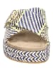Claudia Ghizzani Slippers donkerblauw/geel