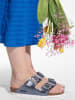BAYTON Leren slippers "Strass Atlas" donkerblauw