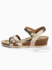 BAYTON Leder-Keilsandaletten "Canberra" in Beige