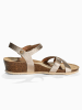 BAYTON Leren sleehaksandalen "Canberra" beige