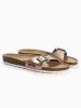 BAYTON Leren slippers "Strass Zephyr" roségoudkleurig