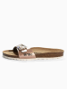 BAYTON Leren slippers "Strass Zephyr" roségoudkleurig