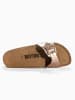 BAYTON Leren slippers "Strass Zephyr" roségoudkleurig