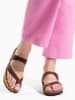 BAYTON Leren teenslippers "Diane" bruin