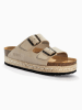BAYTON Leren slippers "Alcee" beige