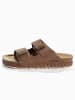 BAYTON Leren slippers "Benalla" bruin