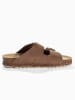 BAYTON Leren slippers "Benalla" bruin