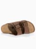 BAYTON Leren slippers "Benalla" bruin