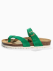 BAYTON Leren teenslippers "Diane" groen