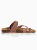 BAYTON Leren teenslippers "Diane" oudroze
