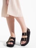 BAYTON Leren sandalen "Rosa" zwart