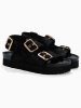 BAYTON Leren sandalen "Rosa" zwart