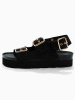 BAYTON Leren sandalen "Rosa" zwart