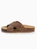 BAYTON Leren slippers "Burgos" lichtbruin