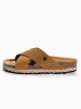 BAYTON Leren slippers "Burgos" lichtbruin