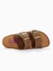 BAYTON Leren slippers "Atlas" lichtbruin