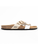 BAYTON Leren slippers "Cleo" beige/wit