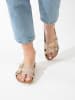 BAYTON Leren slippers "Cleo" goudkleurig