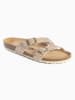 BAYTON Leren slippers "Cleo" goudkleurig
