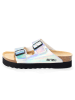 BAYTON Leren slippers "Atlas" zilverkleurig/meerkleurig
