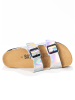 BAYTON Leren slippers "Atlas" zilverkleurig/meerkleurig