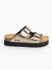 BAYTON Leder-Pantoletten "Edith" in Beige