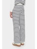 SAINT TROPEZ Stoffhose in Weiß/ Schwarz