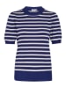 SAINT TROPEZ Pullover in Dunkelblau/ Weiß