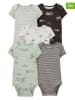 carter's 5er Set: Bodys in Grau/ Anthrazit/ Grün