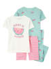 carter's 2er-Set: Pyjamas in Rosa/ Weiß/ Türkis