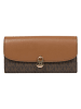 Michael Kors Leder-Geldbörse in Dunkelbraun/ Camel - (B)19 x (H)10 x (T)3 cm