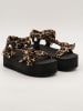Bellucci Sandalen in Hellbraun/ Schwarz