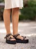 Bellucci Sandalen in Hellbraun/ Schwarz