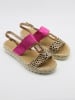 Bellucci Sandalen in Fuchsia/ Hellbraun