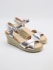 Bellucci Sleehaksandalen zilverkleurig