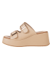 Bellucci Keil-Pantoletten in Camel