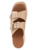 Bellucci Keil-Pantoletten in Camel