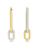 Swarovski Vergold. Creolen mit Kristallen