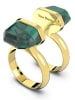 Swarovski Ring mit Kristall in Gold/ Grün