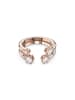 Swarovski Rosévergold. Ring mit Edelsteinen