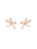 Swarovski Rosévergold. Ohrstecker mit Kristallen