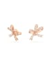 Swarovski Rosévergold. Ohrstecker mit Kristallen
