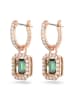 Swarovski Rosévergold. Ohrringe mit Edelsteinen