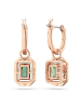 Swarovski Rosévergold. Ohrringe mit Edelsteinen