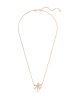 Swarovski Rosévergold. Halskette mit Schmuckelement - (L)38 cm