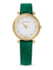 Swarovski Kwartshorloge groen/goudkleurig/wit